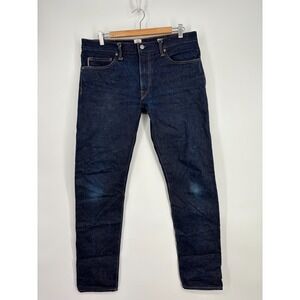 Hiroshi Kato Jeans Mens 30 Blue Pen Slim Mammoth Selvedge Indigo Raw